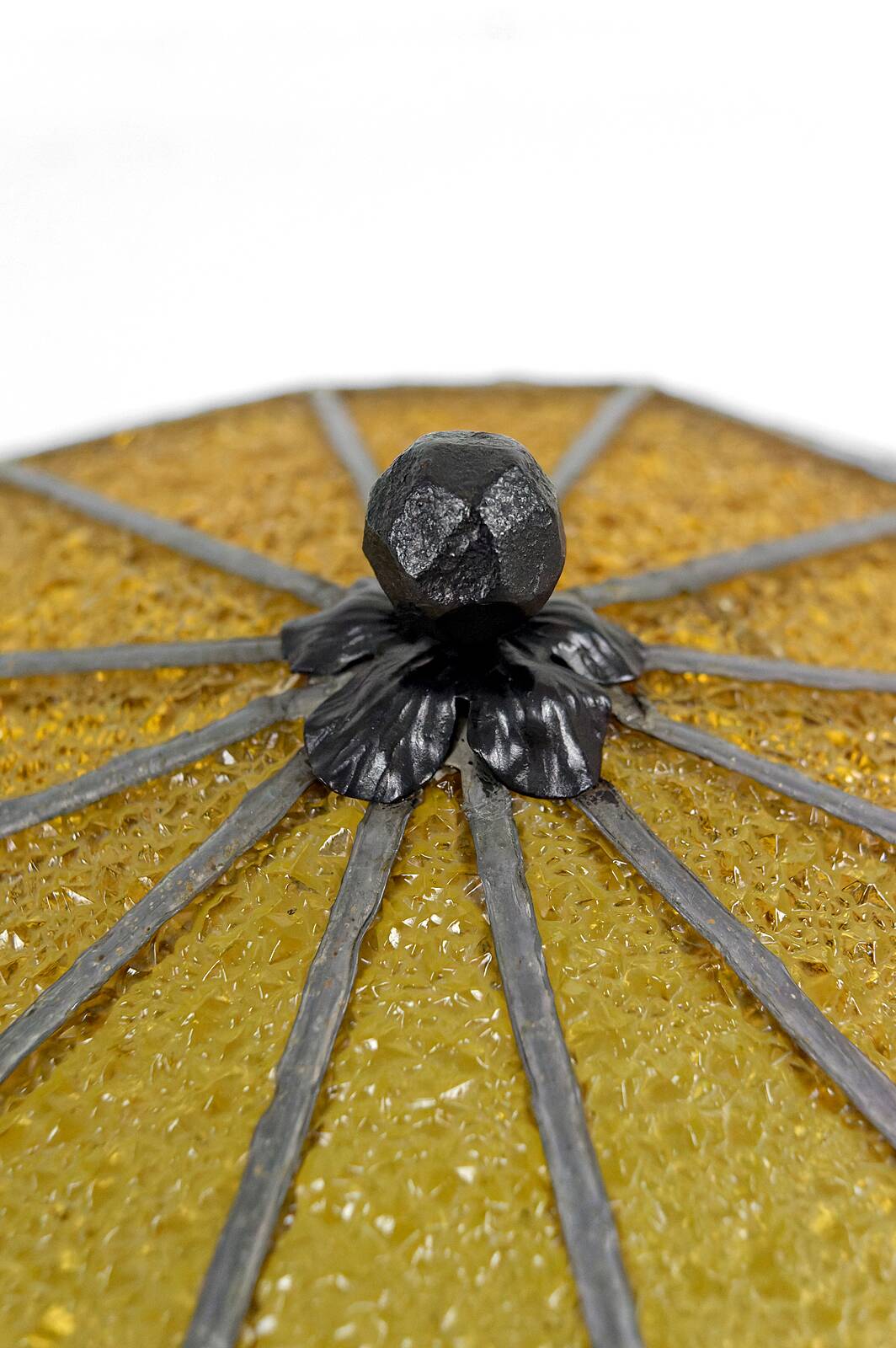 Art Deco wrought iron chandelier by Augustin Louis Calmels, France, Circa 1920