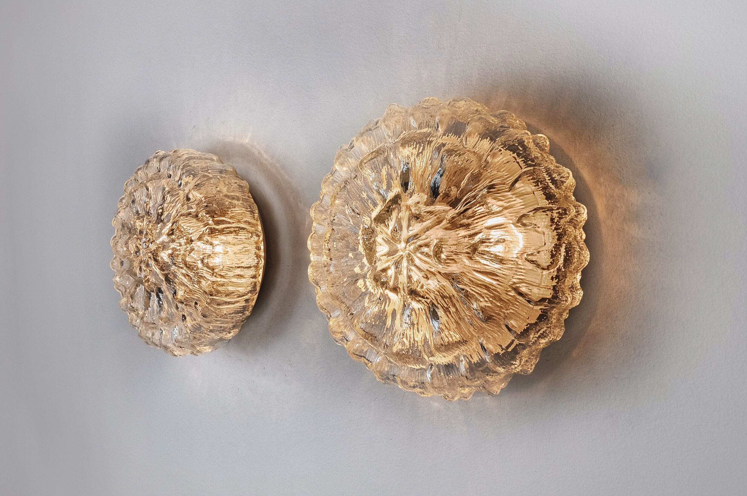 Pair of Bubbles sconces by Limburg, blown glass, Germany, 1960