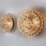 Pair of Bubbles sconces by Limburg, blown glass, Germany, 1960