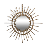 Rattan sun mirror
