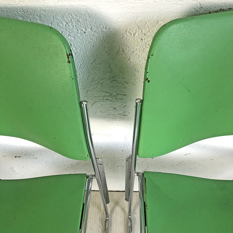 4 Green chairs 40/4 by David Rowland