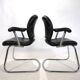 Lot de 2 chaises de bureau/salle à manger Herman Miller Equa par B. Stumpf & D. Chadwi