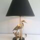 Lampe en laiton représentant un héron