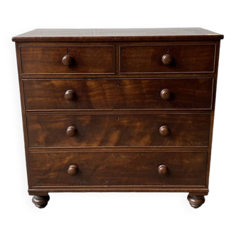Victorian period antique mahogany chest of drawers