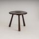 French oak tripod side table attributed to Charles Dudouyt
