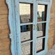 Art Deco mirror in Burmese teak