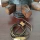 Old wheel hub lamp ~ brutalist art ~ 50's ~ france
