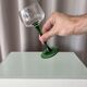Set of 6 Vintage Luminarc France Green Stem Wine Glasses | French Glassware