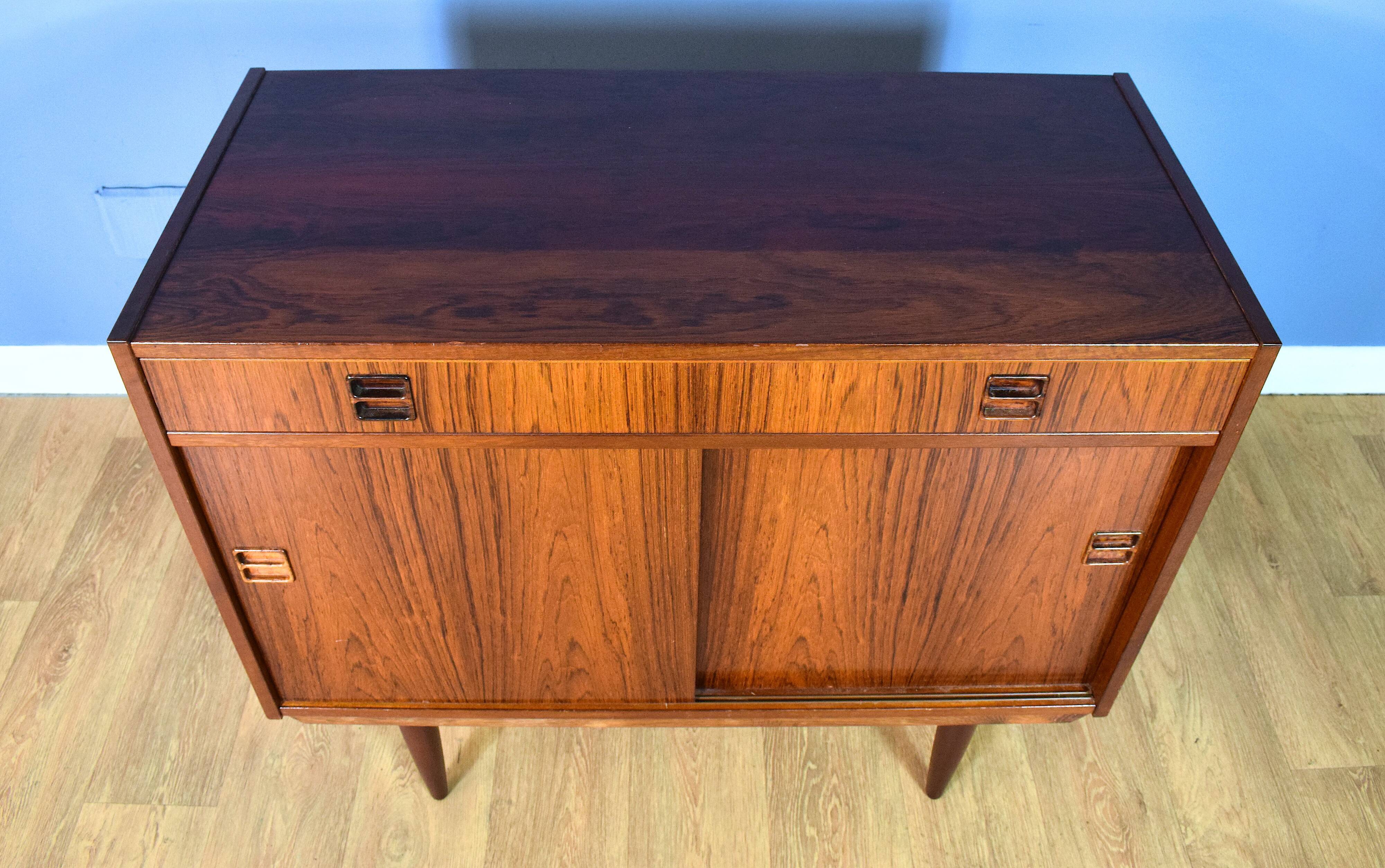 Rosewood two door sideboard 1960s
