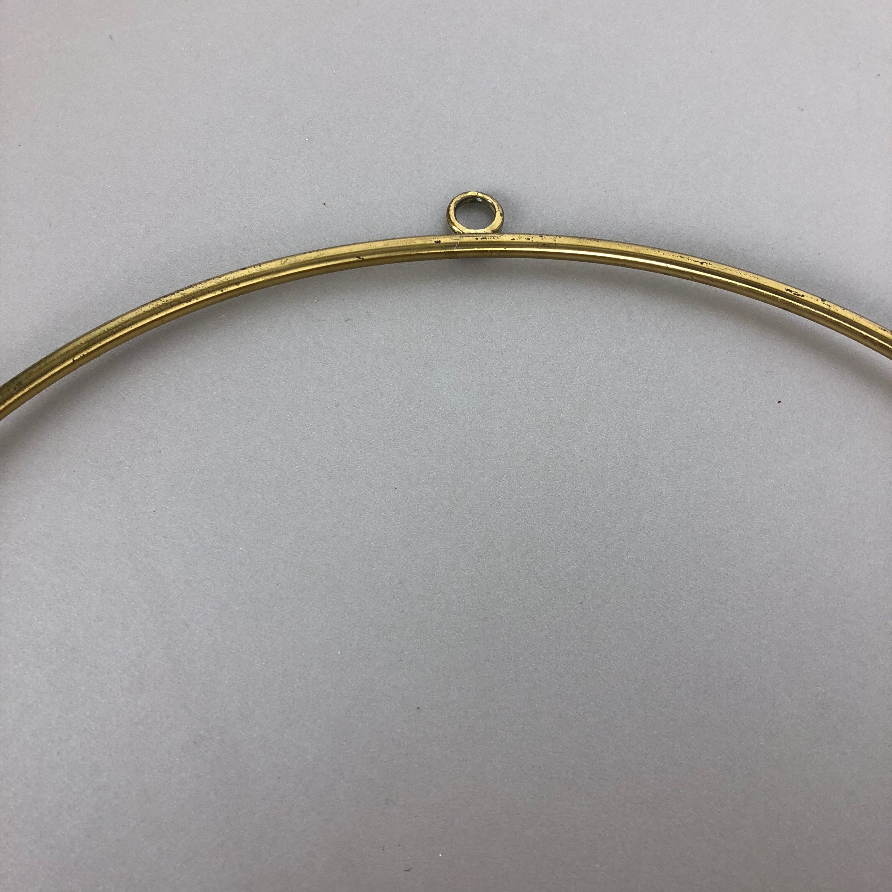 Vintage Brass Wall Hanging Magazine Holder, Austria, 1950s