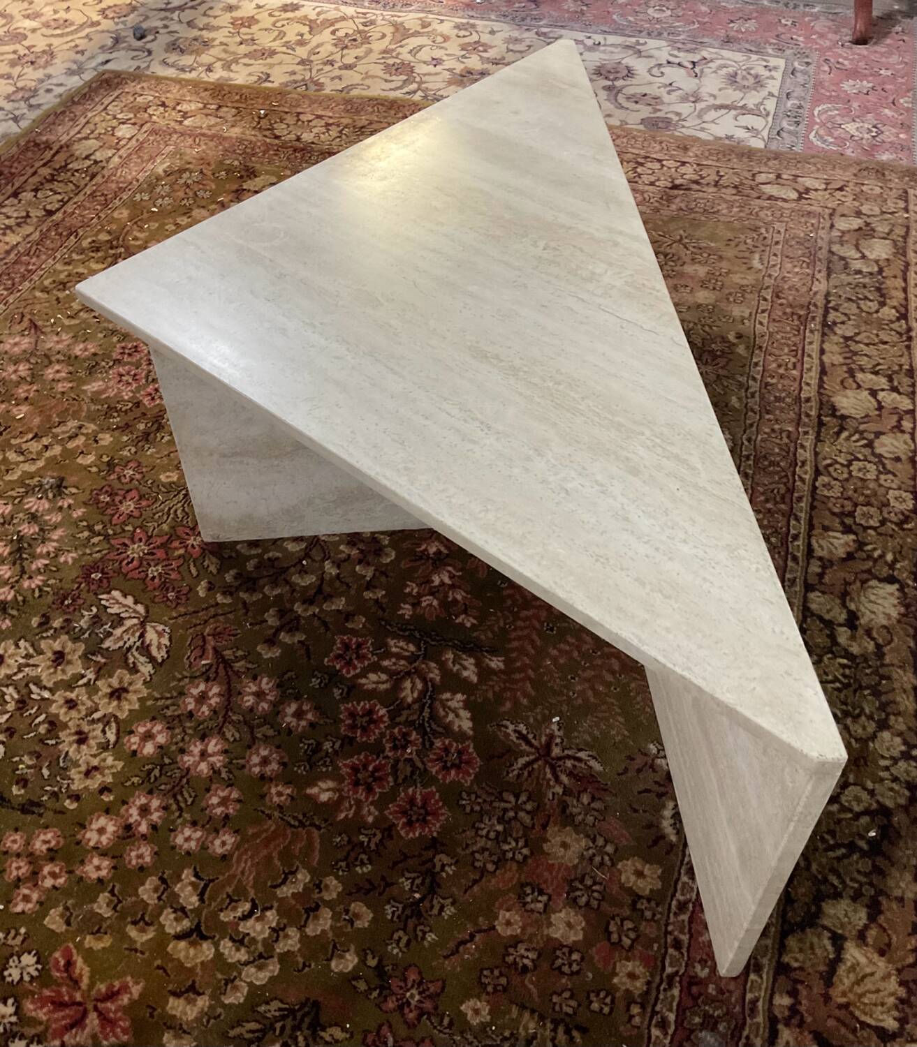Travertine coffee table