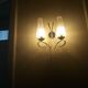 Sconce from the 1960s in brass and glass