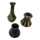 3 anciens vases soliflores en céramique signés
