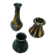 3 anciens vases soliflores en céramique signés