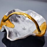 Brutalist pocket emptier by Art3, bronze and aluminum 1970, Spain