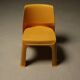 Sculptural Monobloc Chair in Yellow ABS Plastic 1970s