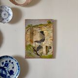 Oil painting on canvas "House and Cliff" No. 21