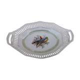Corbeille ajourée en porcelaine Bavaria Schumann motif oiseaux