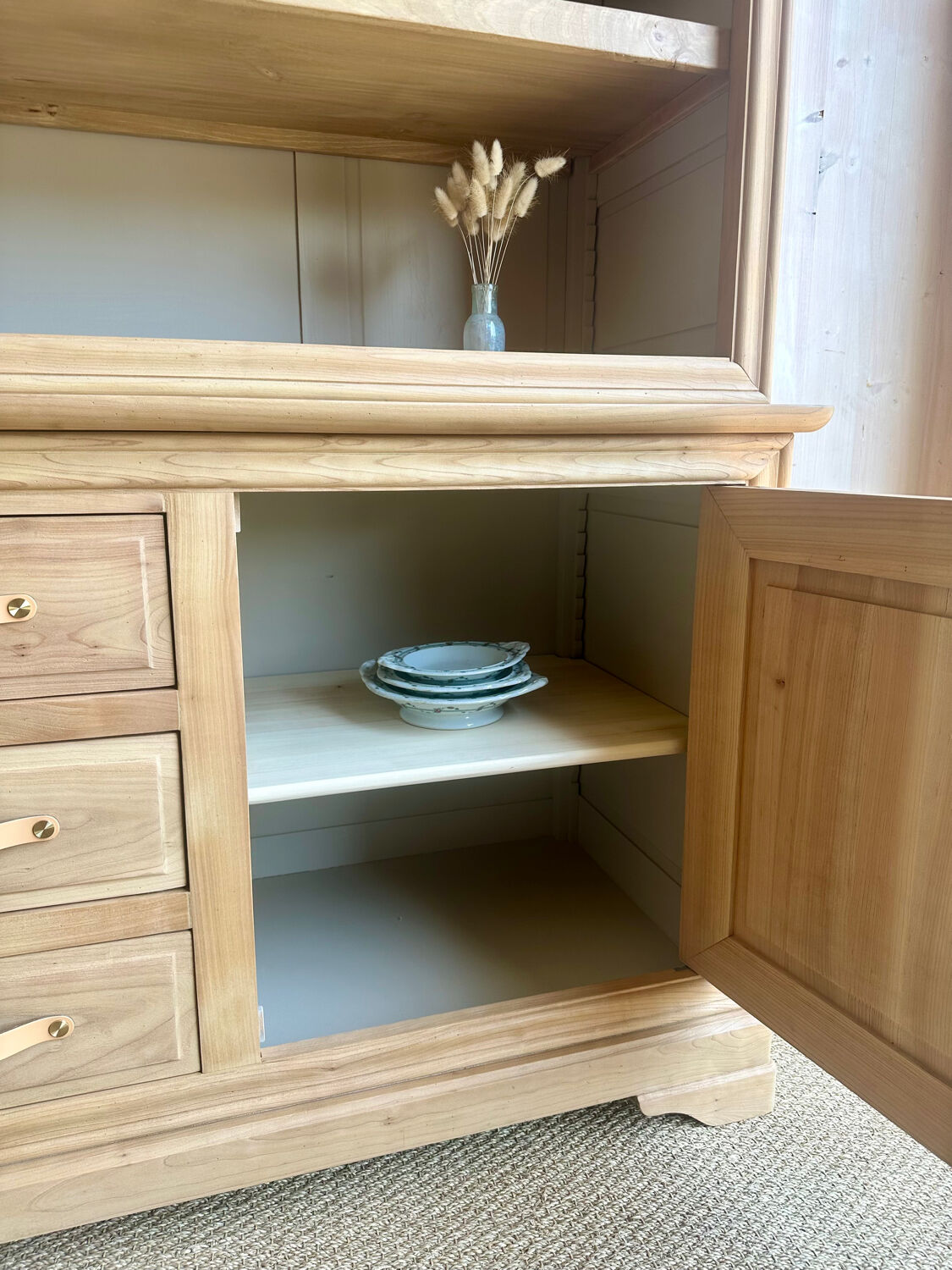 Renovated cherry wood sideboard - light wood