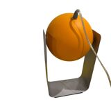 Pair of Space Age eyeball orange lamps by Massive Belgium