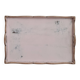 Presentation tray in raw and pink wood