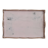 Presentation tray in raw and pink wood