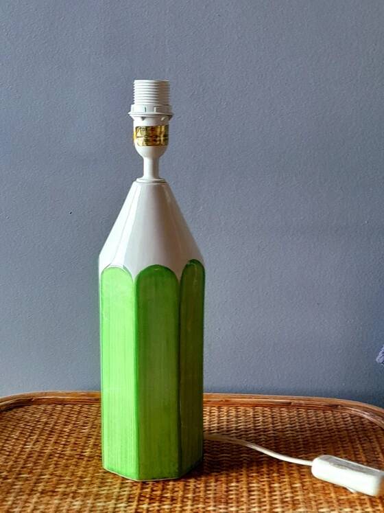 Lampe crayon en céramique 1980
