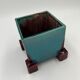 Square art deco pot cover of Thulin pottery