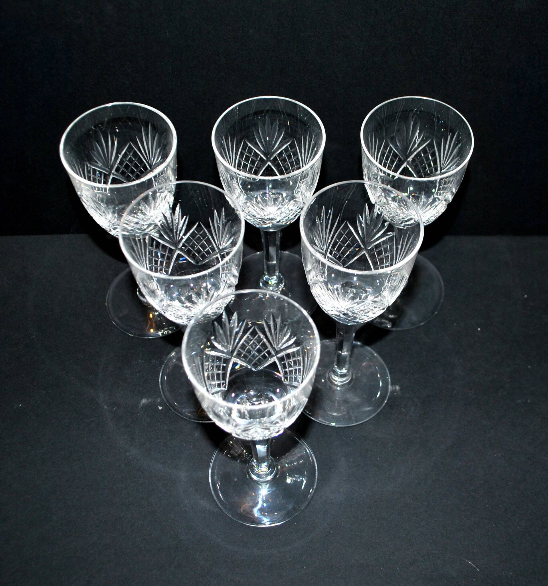 Set of 6 junon stemmed glasses cristallerie lorraine lemberg dlg chantilly h13.5