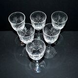 Set of 6 junon stemmed glasses cristallerie lorraine lemberg dlg chantilly h13.5