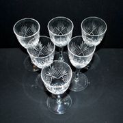 Set of 6 junon stemmed glasses cristallerie lorraine lemberg dlg chantilly h13.5