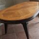 Large Vintage Dining Table 2m. Chevron Inlay