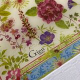 Tray 36x46cm signed gien flower pattern