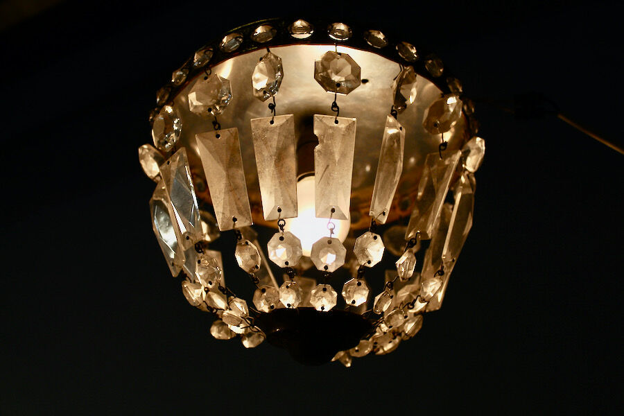 Mongolian ceiling light with stamps