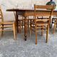 Old oval bistro table in solid wood light tint Dimensions 220 cm x 88 cm