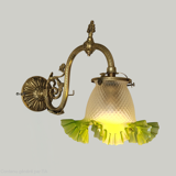 Louis XVI style wall sconce - Chiseled bronze and opaline glass