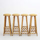 4 vintage rattan bar stools