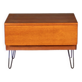 Table de lampe d'appoint console Tapley rétro en teck des années 1960 avec tiroir