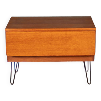 Retro Teak 1960s Tapley Console Side Lamp Table With Drawer
