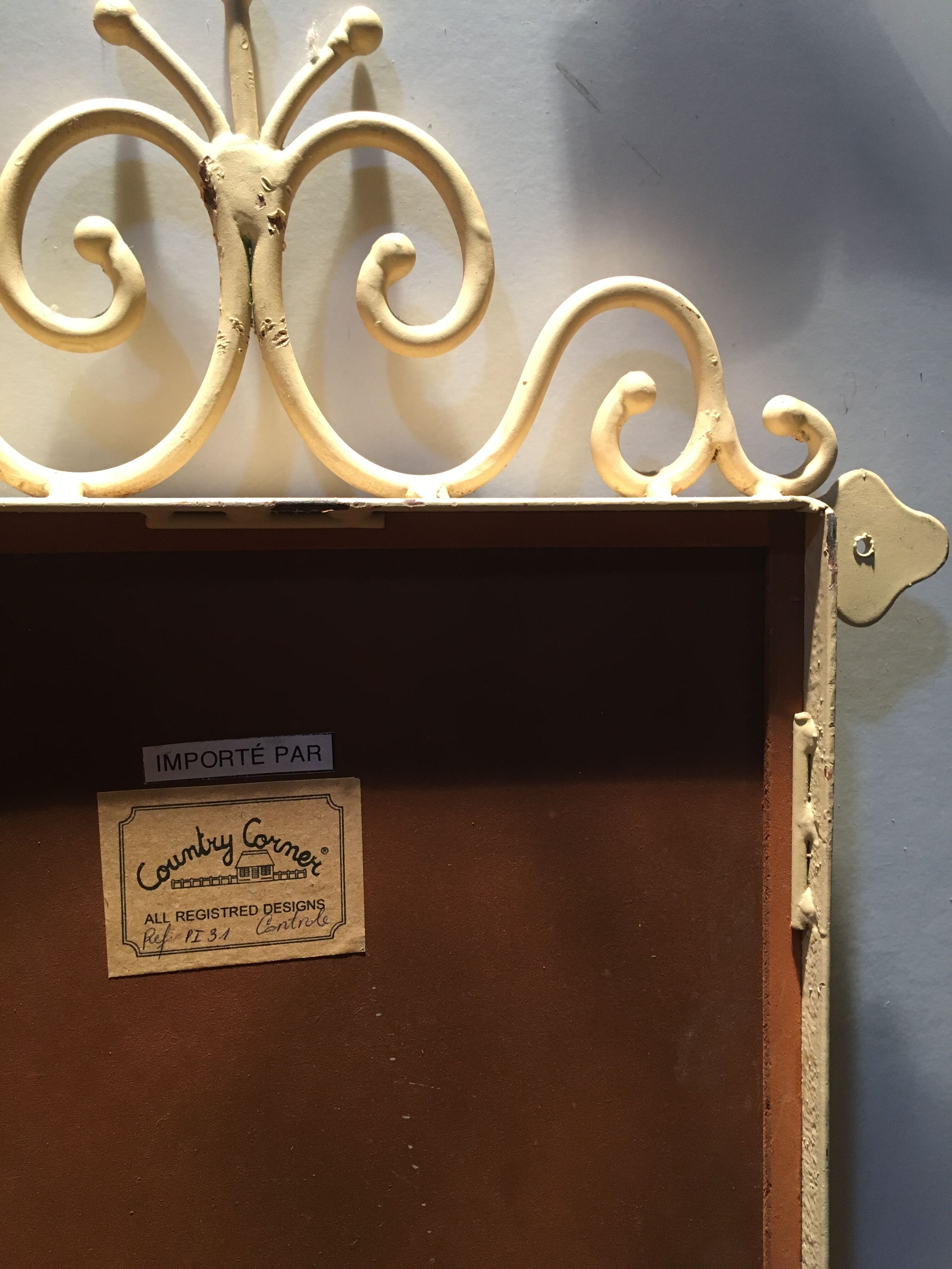 Wrought iron mirror "Country corner" 81x42cm