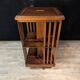 English rotating library in mahogany and marquetry