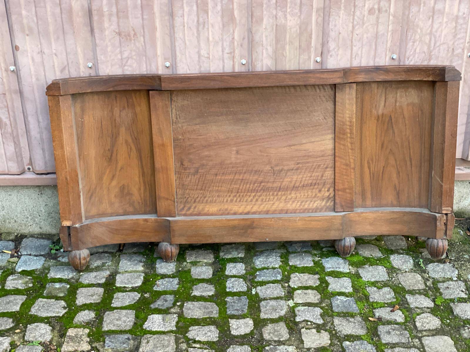 Art Deco bed leg in solid oak, 1960, 136cm