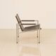 "SZ02" armchair in black/emerald leather by Martin Visser for Spectrum 60's