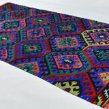 Tapis en kilim artisanal Anatolien 348 cm x 176 cm