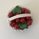 Italian ceramic cherry basket signed Bassano – Vintage
