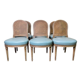 Suite of 6 Louis XVI style chairs signed Gouffé Paris