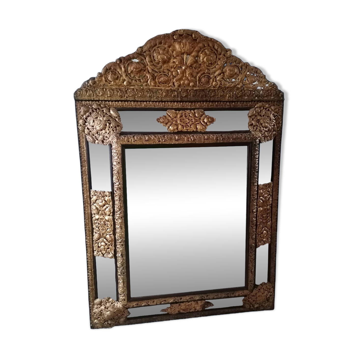 Napoleon III / Victorian style mirror with enclosed panels - Large format.