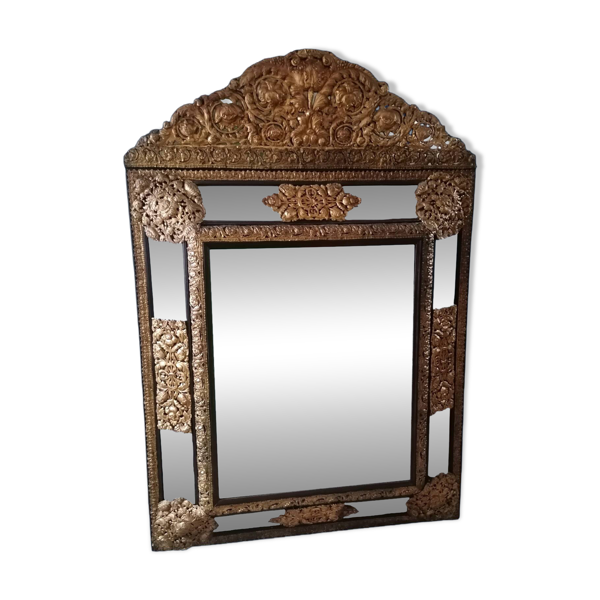 Miroir à pare-closes de style Napoléon 3 / Victorien - Grand Format.