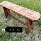 Wooden farmhouse bench