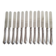 12 knives with silver-plated handles